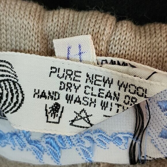 Snowflakes Beige 100% Wool Knit Baselayer Longjohns - Picture 6 of 6